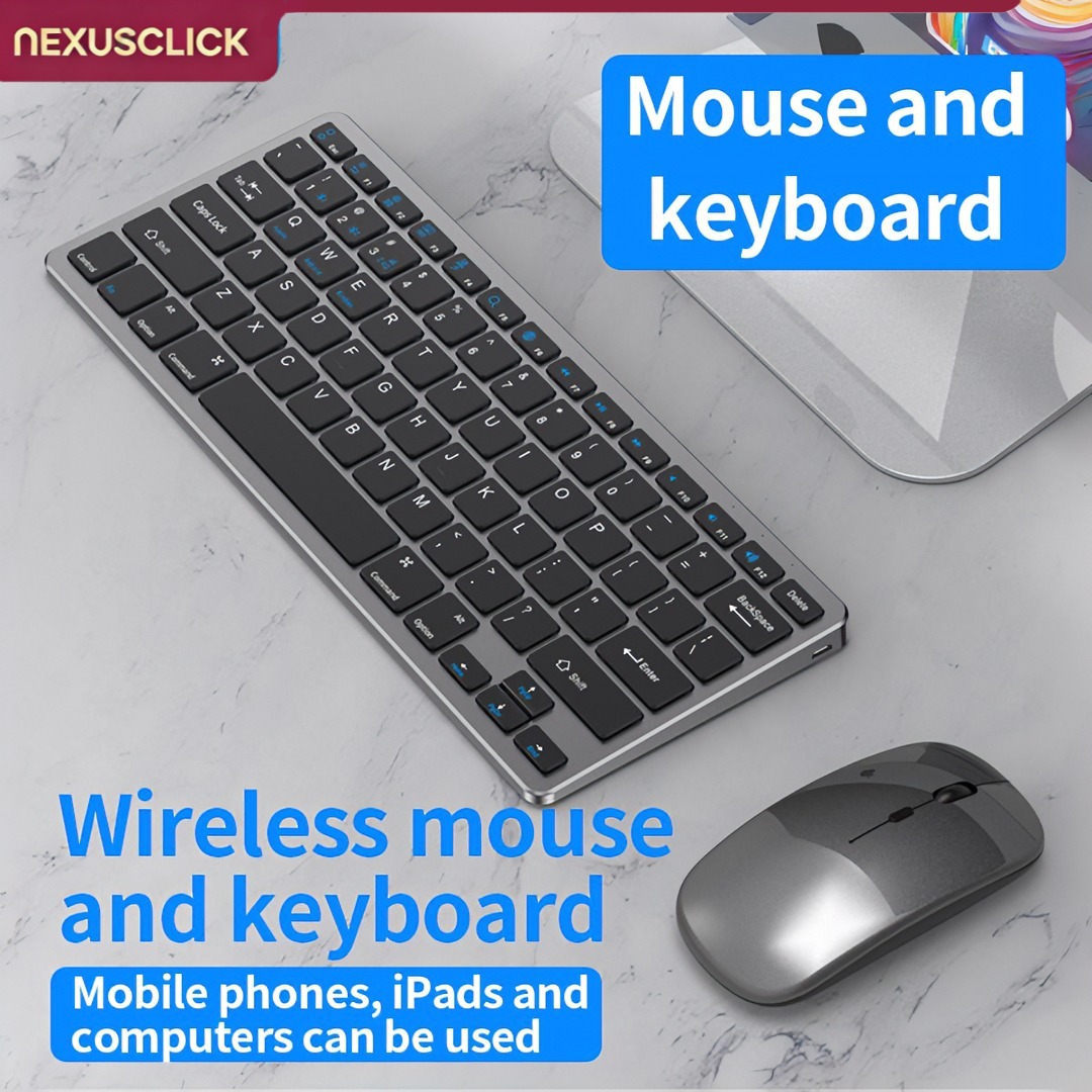 Gaming Keyboard Mouse Set - NexusClick 2.4G Kablosuz Klavye Mouse Seti,