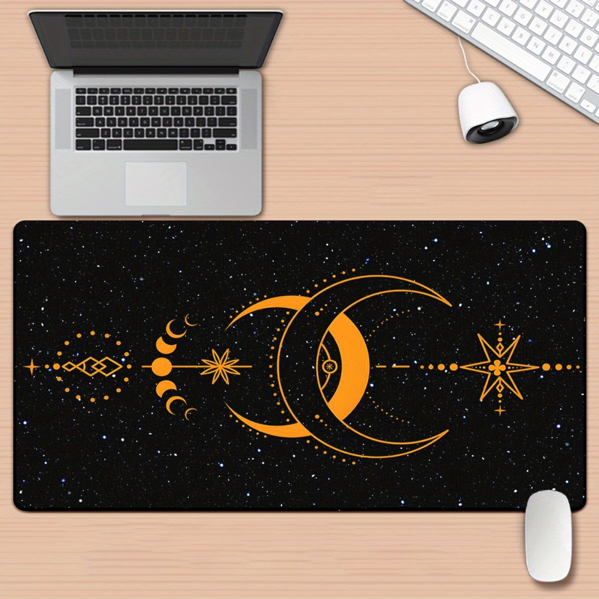 Gaming Keyboard Brand - Brand Moon Black HD Baskılı Mousepad,