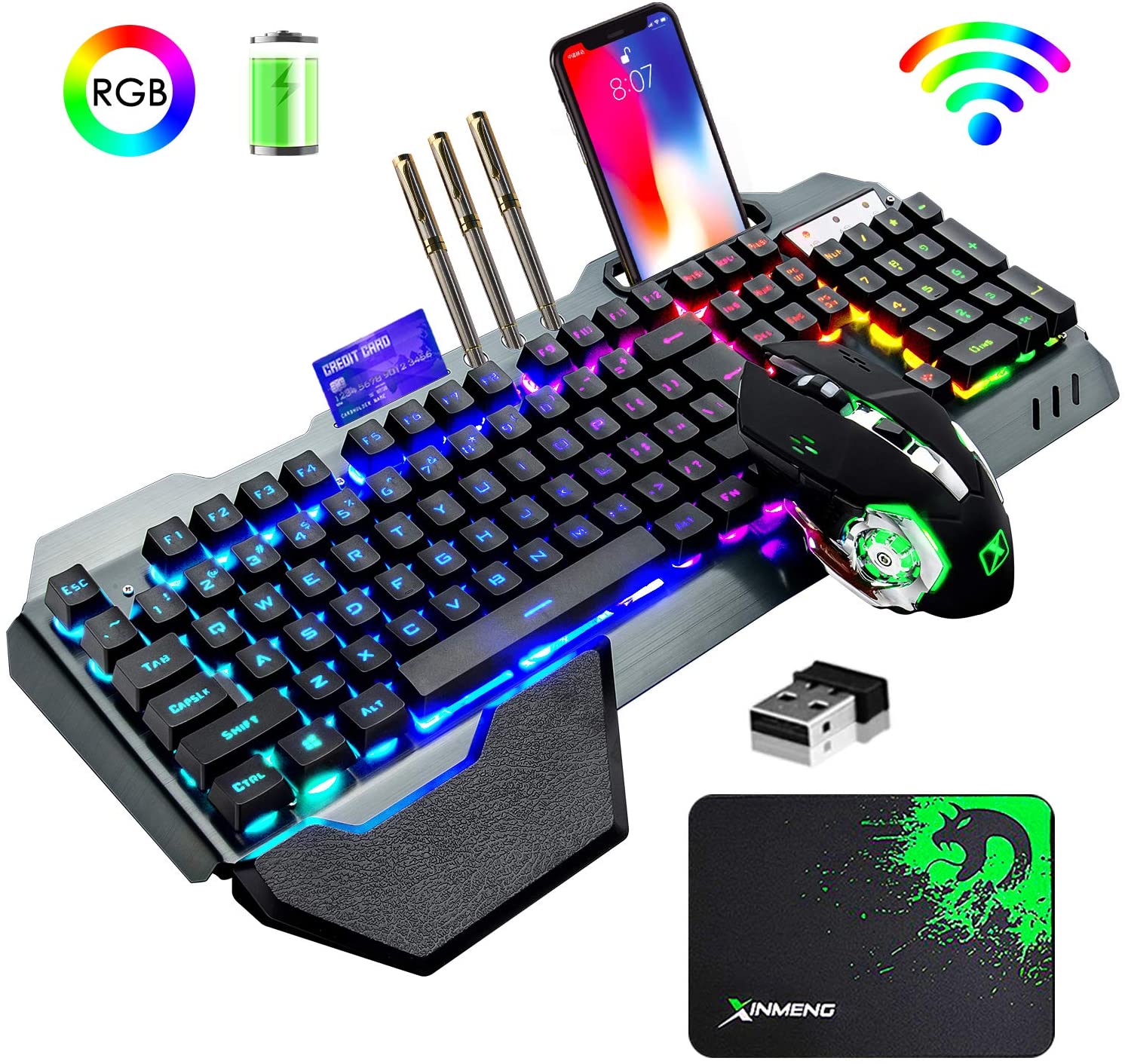 Gaming Keyboard And Mouse Combo - K680 Kablosuz Oyun Klavyesi ve Fare