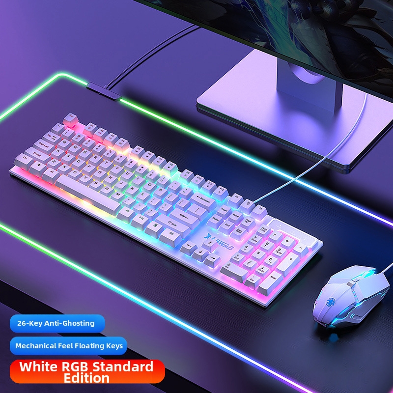 Gaming Keyboard Mouse Set - Kablolu Oyun Mekanik Klavye Fare Seti