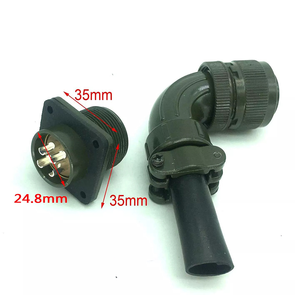 Aviator Connector Kit - 90 Derece Konnektör 4-pin Konnektör Havacılık