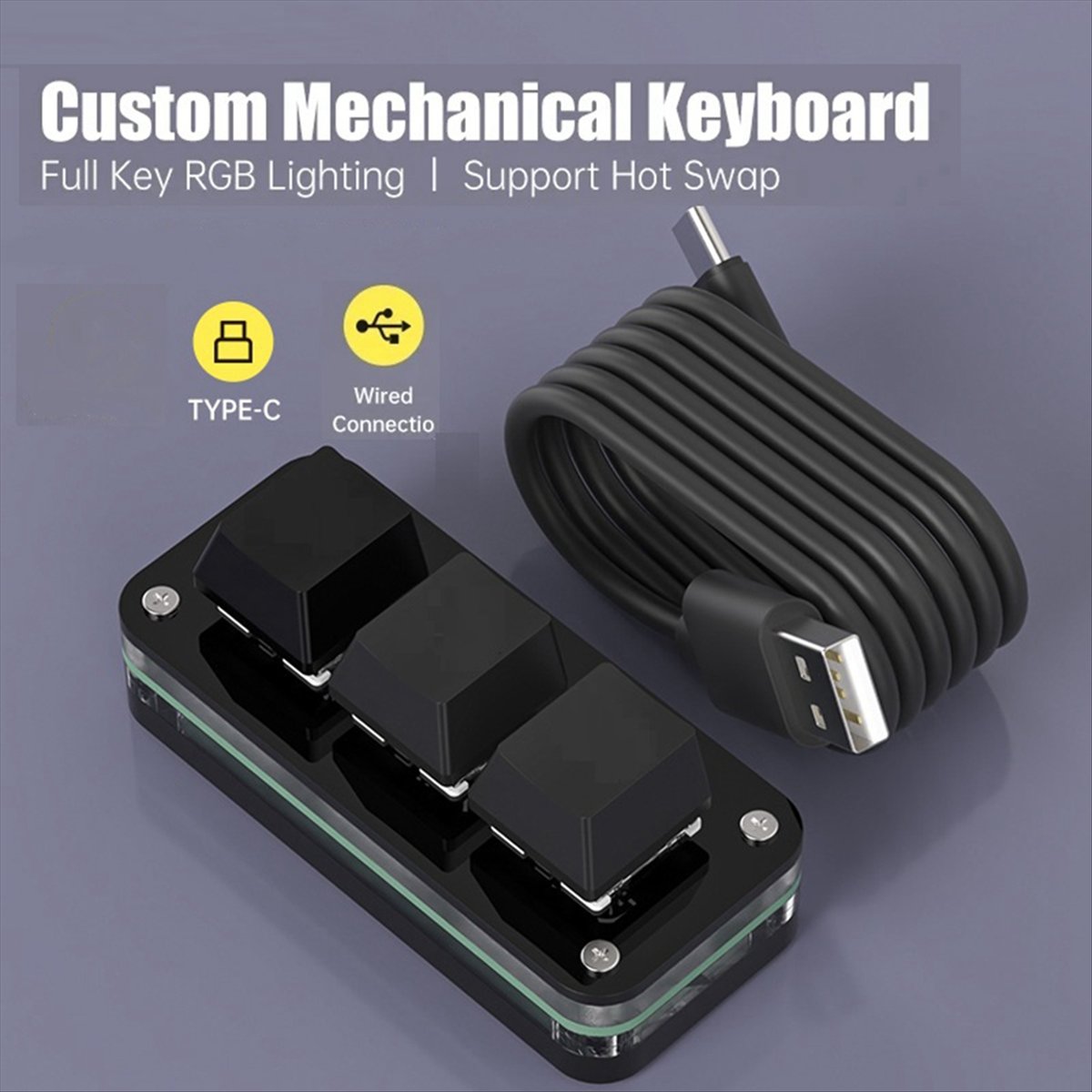 Gaming Keyboard Mini - doyou 3 Tuşlu Makro Programlama Mini