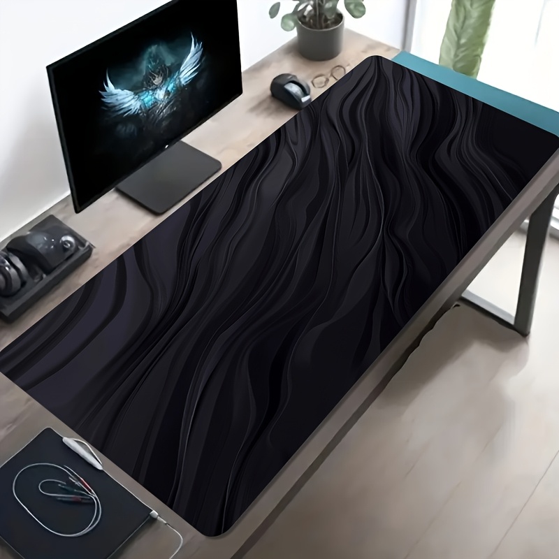 Gaming Keyboard Affordable - Siyah Sıvı Dalga Oyun Mouse Pad'i,