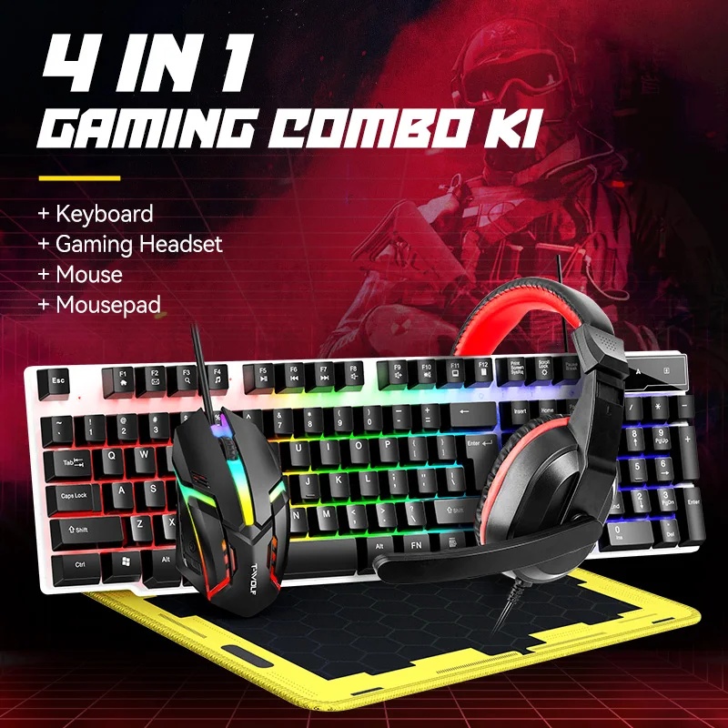 Gaming Keyboard And Mouse Combo - YENİ USB Klavye ve Mouse Oyun