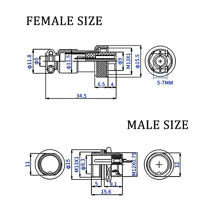 10 Adet GX12 12 mm Dairesel Ha - Aviator Connector Kit incelemesi ve fiyatı