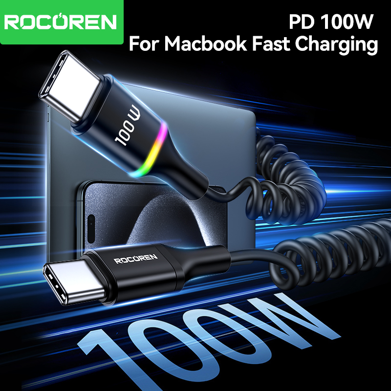 Rocoren PD 100W USB-C - Type-C - Coiled Usb Cable incelemesi ve fiyatı