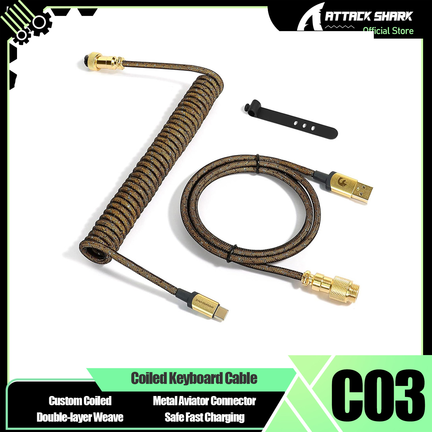 ATTACK SHARK * MAMBASNAKE C03  - Coiled Usb Cable incelemesi ve fiyatı