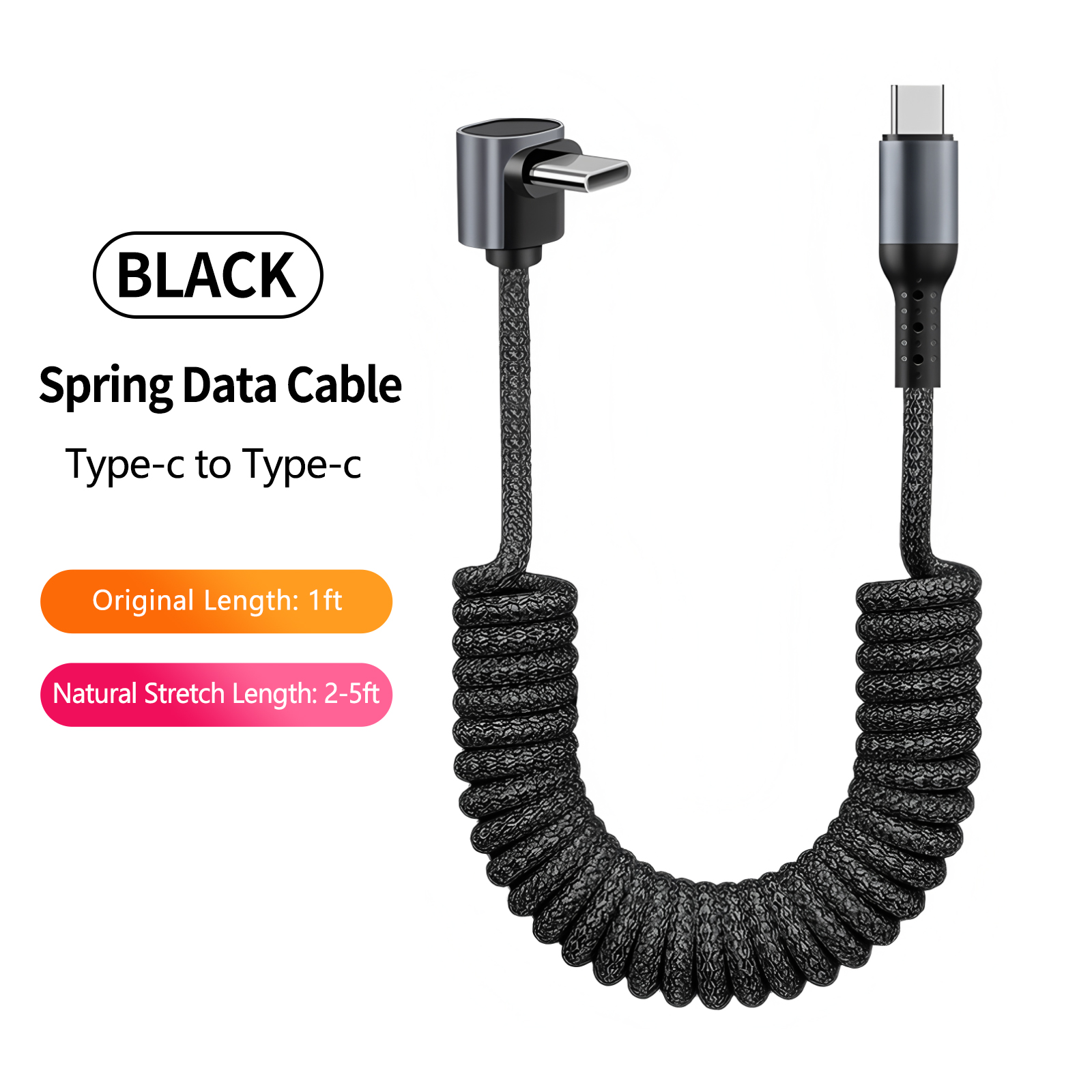 100W Sarmal USB A'dan USB C'ye - Coiled Usb Cable incelemesi ve fiyatı